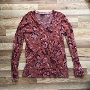 Rust Patterned Sweater